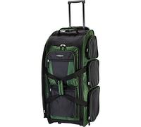 Travelers Club Xpedition 30 Inch Multi-Pocket Upright Rolling Duffel Bag, Forest Green, 30" Suitcase