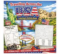 Traveling Across the USA Coloring and Activity Book: A Fun USA Adventure Featuring National Parks, Famous Cities, Historic Landmarks, and Engaging ... All Ages. (Smart Kids Learning Adventures)