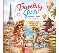 Traveling Girls: A Fashion & Travel Coloring Book: Stylish Girls Exploring the World
