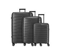 Travelite Air Base 4 ruedas Juego de maletas 3 piezas Con asa expansible negro
