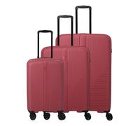 Travelite Air Stripe 4 ruedas Juego de maletas 3 piezas Con asa expansible rojo