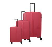 Travelite Air Stripe 4 ruedas Juego de maletas 3 piezas Con asa expansible rojo