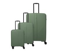 Travelite Air Stripe 4 ruedas Juego de maletas 3 piezas Con asa expansible verde