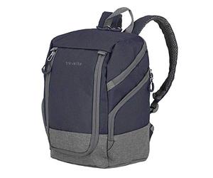 travelite Basics Melange Backpack, 14 Litros, Azul (Bleu Marine/Gris)