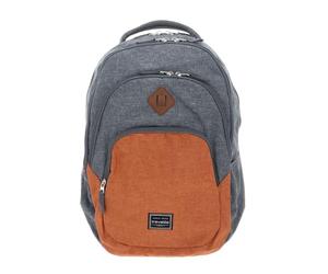 travelite Basics Melange Backpack, 22 Litros (ordinateur portable 15.6 pouces), Gris (Gris Orange)