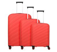 Travelite Burano 4 ruedas Juego de maletas 3 piezas con pliegue de expansión púrpura