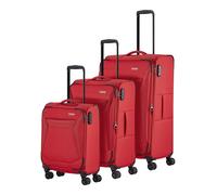 Travelite Chios 4 ruedas Juego de maletas 3 piezas Con asa expansible rojo