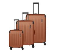 Travelite Dynamiic 4 ruedas Juego de maletas 3 piezas con pliegue de expansión amarillo