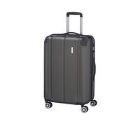 travelite Funda rígida de tamaño Mediano, Ampliable, 4 Ruedas, City, Trolley con Superficie Resistente a los arañazos, Cierre TSA, Pliegue elástico, 68 cm, 78-86 litros