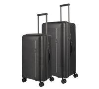 travelite Juego de maletas de 4 ruedas, 2 piezas, tallas L/M, serie de equipaje ROOMER: carritos rígidos con cierre de combinación TSA; talla M con pliegue de expansión integrado