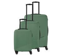 travelite Juego de maletas de 4 ruedas, 3 piezas, tamaños L/M/S, serie de equipaje BALI: carritos de carcasa dura de ABS con cierre de combinación TSA (maleta de equipaje de mano sin TSA)