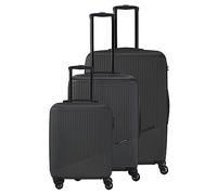 travelite Juego de maletas de 4 ruedas, 3 piezas, tamaños L/M/S, serie de equipaje BALI: carritos de carcasa dura de ABS con cierre de combinación TSA (maleta de equipaje de mano sin TSA)