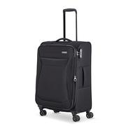 travelite Maleta de 4 ruedas tamaño M soft shell, serie de equipaje CHIOS con pliegues elásticos y protección en los bordes, carrito con aspecto atemporal, 67 cm, 60 - 66 litros