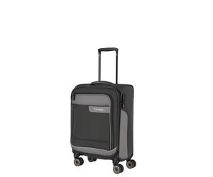 travelite Maleta de Mano con 4 Ruedas, Carcasa Blanda Hecha de Material Reciclado, Cumple con la Norma IATA, Serie VIIA: Carro con función de Enganche y protección de Bordes, 55 cm, 34 litros