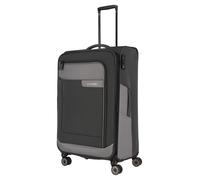 Travelite Maleta de 4 ruedas VIIA L material reciclado 77 cm 91-103 L protección en bordes gris
