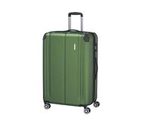 travelite Maletín rígido Grande, Ampliable, 4 Ruedas, City, Trolley con Superficie Resistente a los arañazos, Cierre TSA, Pliegue elástico, 77 cm, 113-124 litros