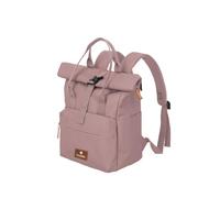 travelite Mochila de equipaje de mano, mochila para ordenador portátil de 14 pulgadas, Basic Short Handle Rollup, mochila de viaje, función Rolltop, Smoky Rose