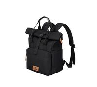 travelite Mochila de equipaje de mano, mochila para ordenador portátil de 14 pulgadas, Basic Short Handle Rollup, mochila de viaje, función Rolltop, Negro