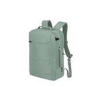 travelite Mochila de equipaje de mano, mochila para ordenador portátil de 15,6 pulgadas, mochila de viaje de material reciclado con compartimento de seguridad, 41 cm, Verde Sage