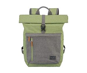 travelite Mochila para equipaje de mano, mochila para portátil de 15,6 pulgadas, BASICS, mochila de viaje con función enrollable, 60 cm, 35 litros