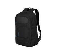 travelite mochila para portátil de 17 pulgadas, fabricada en poliéster reciclado con correas de velcro en el exterior, compartimento para tablet, función de acoplamiento a trolley, 48 cm, 28 litros