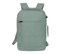 travelite Mochila de equipaje de mano, mochila para ordenador portátil de 15,6 pulgadas, mochila de viaje de material reciclado con compartimento de seguridad, 46 cm, Verde Sage