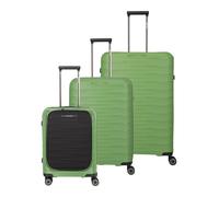 Travelite Mooby 4 ruedas Juego de maletas 3 piezas Con asa expansible verde