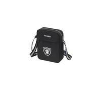 travelite NFL Bolso Bandolera Las Vegas Raiders, bolso bandolera compacto con compartimentos con cremallera y correa ajustable de poliéster resistente, 17 x 22 x 6 cm