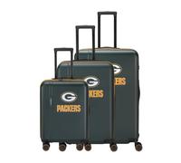 travelite NFL Juego de Maletas Rígidas Green Bay Packers, 3 Piezas S/M/L, 36/80/103 L, Carcasa rígida ABS, Juego de Maletas con Cerradura TSA, 4 Ruedas Dobles y Fuelle de expansión Talla M