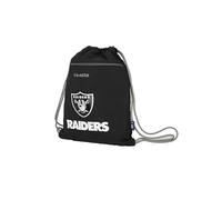 Travelite NFL Las Vegas Raiders - Bolsa de deporte ligera de poliéster resistente con cierre de cordón y bolsillo exterior con cremallera, correas dobles extragruesas, 32 x 41 x 1 cm, 8 L