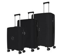 Travelite Orbita 4 ruedas Juego de maletas 3 piezas con pliegue de expansión negro