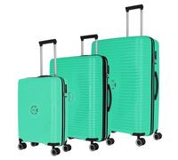 Travelite Orbita 4 ruedas Juego de maletas 3 piezas con pliegue de expansión verde