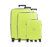 Travelite Orbita 4 ruedas Juego de maletas 3 piezas con pliegue de expansión verde