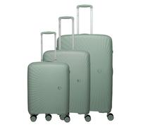 Travelite Tamaris x Travelite Voyaage 4 ruedas Juego de maletas 3 piezas con pliegue de expansión verde