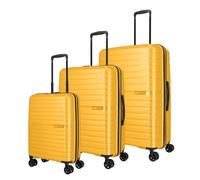 Travelite Trent - Juego de 4 Ruedas con Ruedas (rígidas, L/M/S), Amarillo, Trolley Set L/M/S, Carro rígido con 4 Ruedas