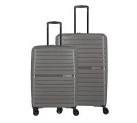Travelite Trent - Juego de 4 Ruedas con Ruedas (rígidas, tamaño L/M), Antracita, Trolley Set L/M, Carro rígido con 4 Ruedas