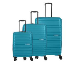 Travelite Trient - Juego de Maletas de 4 Ruedas (3 Piezas, Tallas L/M/S, Equipaje, Serie TRIENT: carros rígidos con candado de combinación TSA (Maleta de Mano sin TSA), petróleo, Trolley Set L/M/S,