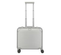 Travelite Trolley ejecutivo Next de 4 ruedas, de aluminio, 43 cm plateado
