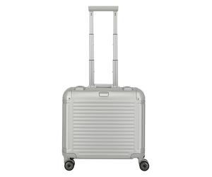 Travelite Trolley ejecutivo Next de 4 ruedas, de aluminio, 43 cm plateado