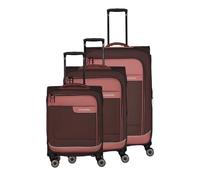 Travelite Viia - Juego de Maletas (L/M/S), Rosa de Primavera, Kofferset L/M/S, Juego de Carrito de Equipaje Blando