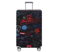 Travelkin - Funda de equipaje lavable, antiarañazos, para equipaje de 18 a 32 pulgadas, Go Travel-world, Small