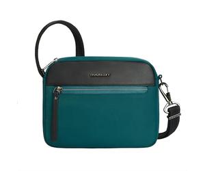 Travelon Addison - Bandolera pequeña antirrobo, color verde, Evergreen