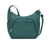 Travelon Bolso Bandolera clásico antirrobo, Cruzada Tipo Cubo Unisex Adulto, Verde Oscuro, Talla única