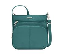 Travelon Anti-Theft Classic North/South Crossbody Bag, Bolsa Cruzada Unisex Adulto, Verde Oscuro, 11.5" x 11" x 3.5"