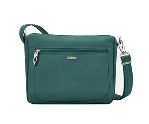 Travelon Bandolera clásica antirrobo pequeña este/oeste, Paisley de verano, Talla única