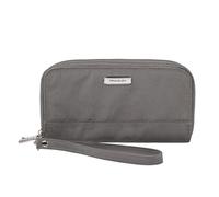 Travelon Cartera con Cremallera Doble con Bloqueo RFID, Gris, 7.5 x 4 x 1.5, RFID - Cartera con Doble Cremallera