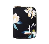 Travelon Cartera con cremallera para pasaporte con bloqueo RFID, floral medianoche, 4.5 pulgadas de ancho x 6 pulgadas de alto x 0.75 pulgadas de profundidad, cartera con cremallera para pasaporte con