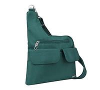 Travelon Diebstahlsichere Umhängetasche, Zwei Taschen, Bolso Bandolera Unisex Adulto, Pícea, Talla única