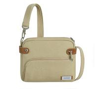 Travelon Heritage Bolso pequeño antirrobo, bolso cruzado, Natural, Talla única