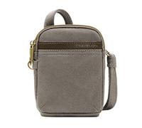 Travelon Mini bolso bandolera antirrobo unisex, Gris Piedra, Talla única, Mini bandolera antirrobo